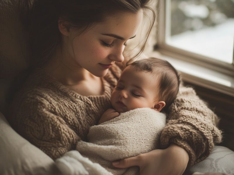 mutter schlafendes baby